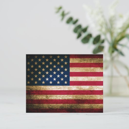  Amerikaanse vlag Briefkaart (Staand voorkant)