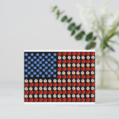 Amerikaanse vlag briefkaart (Staand voorkant)