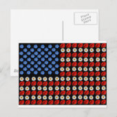 Amerikaanse vlag briefkaart (Voorkant / Achterkant)