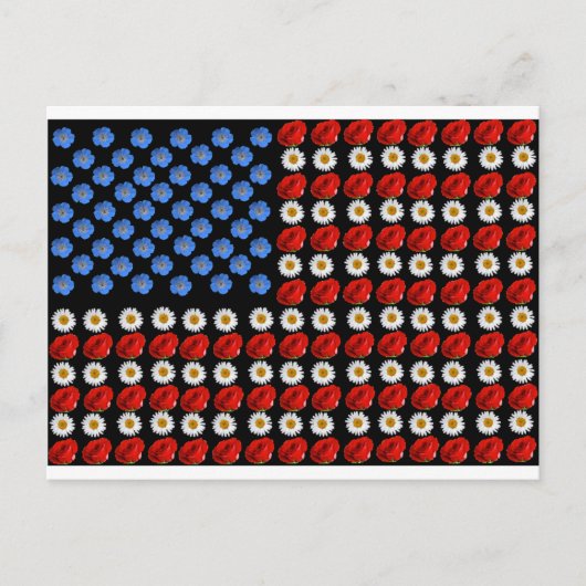 Amerikaanse vlag briefkaart (Voorkant)