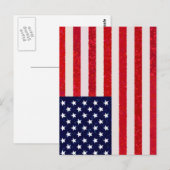 Amerikaanse vlag briefkaart (Voorkant / Achterkant)