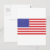 Amerikaanse vlag briefkaart (Voorkant / Achterkant)