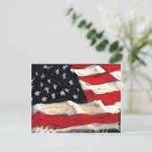Amerikaanse vlag briefkaart (Staand voorkant)
