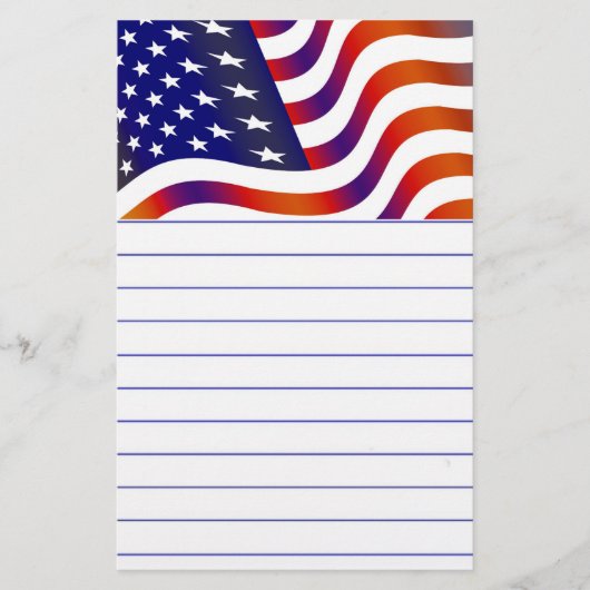 Amerikaanse vlag briefpapier (Voorkant)