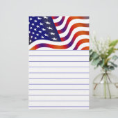 Amerikaanse vlag briefpapier (Staand voorkant)
