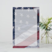 Amerikaanse vlag. briefpapier (Staand voorkant)
