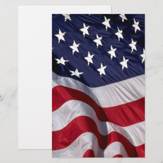 Amerikaanse vlag briefpapier (Voorkant / Achterkant)