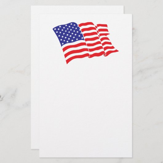 Amerikaanse vlag briefpapier (Voorkant / Achterkant)