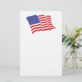 Amerikaanse vlag briefpapier (Staand voorkant)
