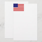 Amerikaanse vlag briefpapier (Voorkant / Achterkant)