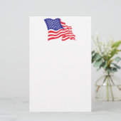 Amerikaanse vlag briefpapier (Staand voorkant)