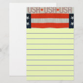 Amerikaanse vlag briefpapier (Voorkant / Achterkant)