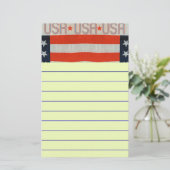 Amerikaanse vlag briefpapier (Staand voorkant)