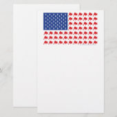 Amerikaanse vlag briefpapier (Voorkant / Achterkant)