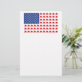 Amerikaanse vlag briefpapier (Staand voorkant)