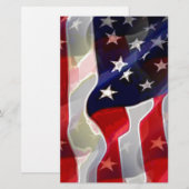 Amerikaanse vlag briefpapier (Voorkant / Achterkant)