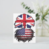 Amerikaanse vlag - Brits - boomrootbomen Briefkaart (Staand voorkant)