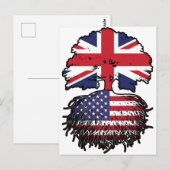 Amerikaanse vlag - Brits - boomrootbomen Briefkaart (Voorkant / Achterkant)