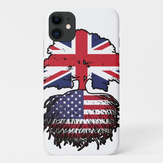 Amerikaanse vlag - Brits - boomrootbomen Case-Mate iPhone Case (Achterkant)