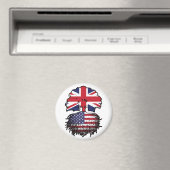 Amerikaanse vlag - Brits - boomrootbomen Magneet (Insitu (Vaatwasser))