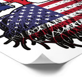 Amerikaanse vlag - Brits - boomrootbomen Poster (Hoek)