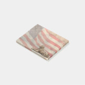 Amerikaanse vlag Bronze Dog Post Post-it® Notes (Schuin)