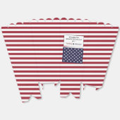 Amerikaanse vlag bruiloft bedankdoosjes (Ongevouwen)