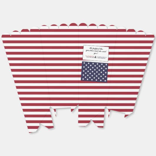 Amerikaanse vlag bruiloft bedankdoosjes (Ongevouwen)