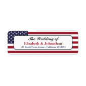 Amerikaanse Vlag Bruiloft Etiket (Voorkant)