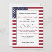 Amerikaanse vlag bruiloft kaart (Voorkant)