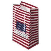 Amerikaanse vlag bruiloft klein cadeauzakje (Voorkant Gekanteld)