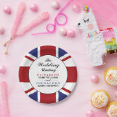 Amerikaanse vlag bruiloft papieren bordje (Feest)