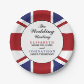 Amerikaanse vlag bruiloft papieren bordje (Voorkant)