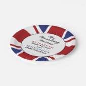 Amerikaanse vlag bruiloft papieren bordje (Gekanteld)