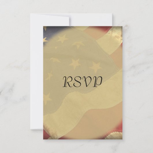 Amerikaanse vlag bruiloft RSVP (Achterkant)