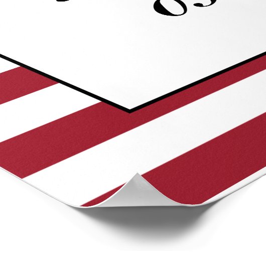 Amerikaanse vlag bruiloft welkom poster (Hoek)