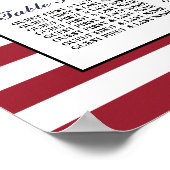 Amerikaanse vlag bruiloft zitgrafiek poster (Hoek)