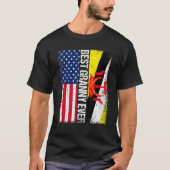 Amerikaanse vlag Brunei vlag Beste oma ooit T-shirt (Voorkant)
