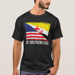 Amerikaanse vlag & Brunei vlag beste Vriendin ooit T-shirt