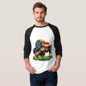 Amerikaanse vlag Buffalo Bison T-shirt (Voorkant volledig)
