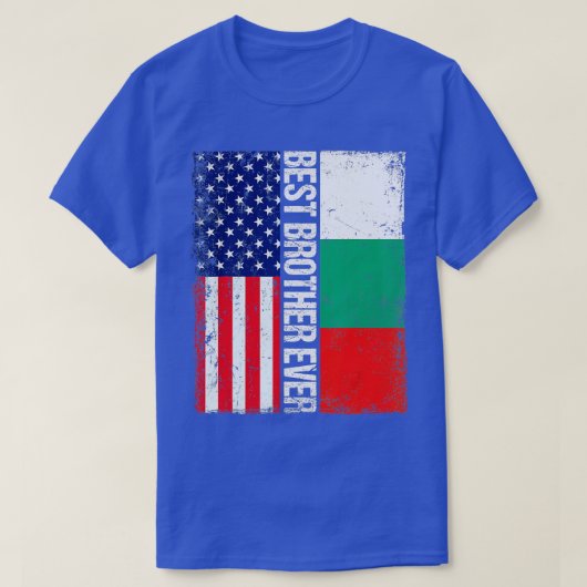 Amerikaanse vlag Bulgarije vlag Beste broer Ever F T-shirt (Design voorkant)