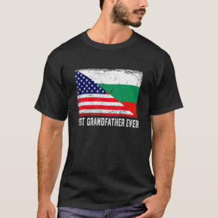 Amerikaanse vlag Bulgarije vlag Beste grootvader o T-shirt