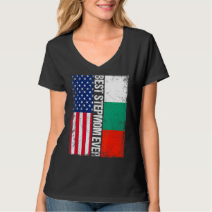 Amerikaanse vlag Bulgarije vlag beste stiefmoeder  T-shirt