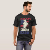 Amerikaanse vlag Bull Riding Chaps Season T-shirt (Voorkant volledig)