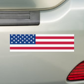 Amerikaanse vlag bumper sticker (Op auto)