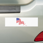 Amerikaanse vlag bumpersticker (Op auto)