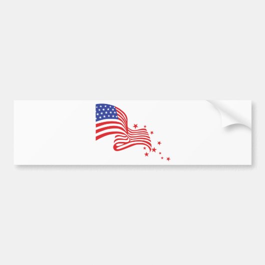 Amerikaanse vlag bumpersticker (Voorkant)