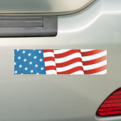 Amerikaanse vlag bumpersticker (Op auto)