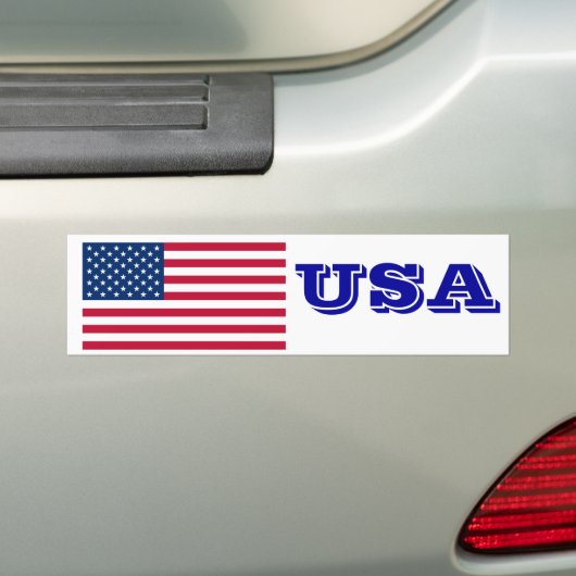 Amerikaanse vlag bumpersticker (Op auto)