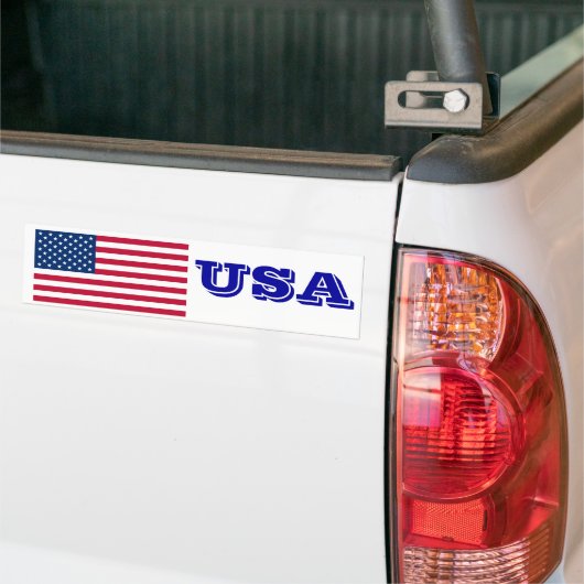 Amerikaanse vlag bumpersticker (Op Truck)